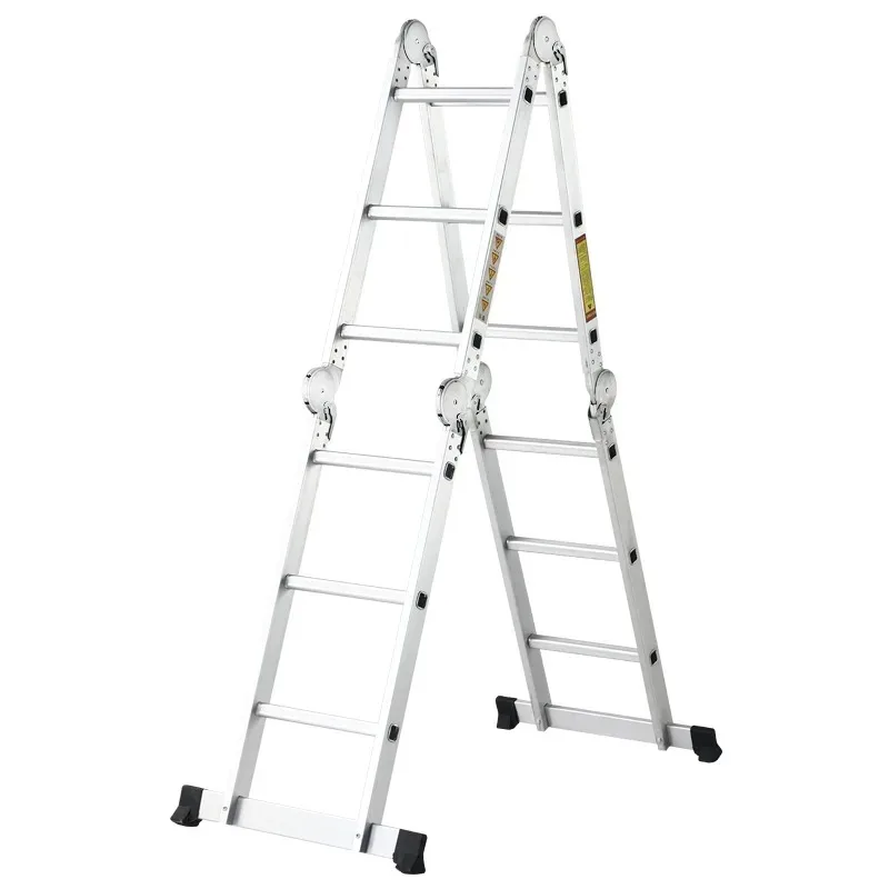 Échelle de Loft télescopique industrielle en aluminium à 13 étapes, échelles combinées pliantes pour utilisation en appartement en plein air, capacité de charge 150kg