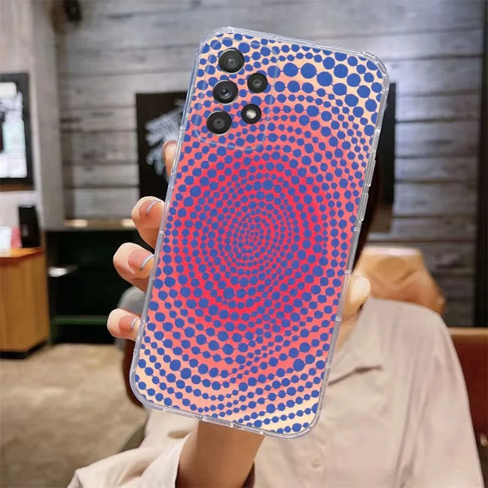 Y-yayoi K-Kusama Art Phone Case For Samsung Galaxy A71,70,52,51,40,31,A50,30S,21S,Note20ultra Transparent Cover