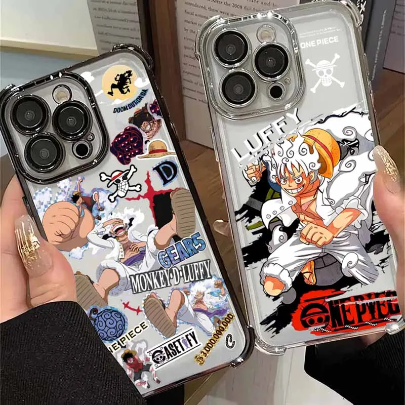 Anime Luffy Ones Piece For Samsung S26 S25 Edge S24 S23 S22 S21 S20 Ultra Plus Lite Plating Anti-Fall Phone Case