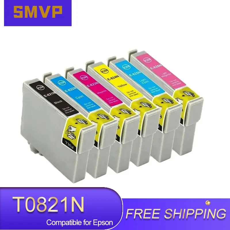 

T0821N T0822N T0823N T0824N T0825N T0826N картридж для Epson Stylus T50 R290 R295 R390 RX590 RX610 RX615 RX690 TX650 700 Вт