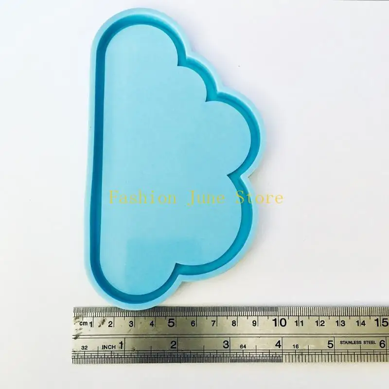 N5KA Cloud Tray Silicone Molds Epoxy Resin Casting Molds for Jewelry Plate Rolling Tray Soap Dish Making Oval Round Molds