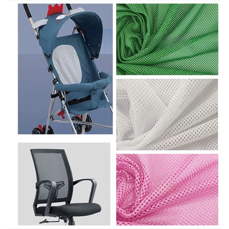 Bassinet Mesh Fabric By The Meter for Chair Backrest Car Sunshade Cloth Stroller Luggage Fishing Net DIY Sewing Cloth Black Pink