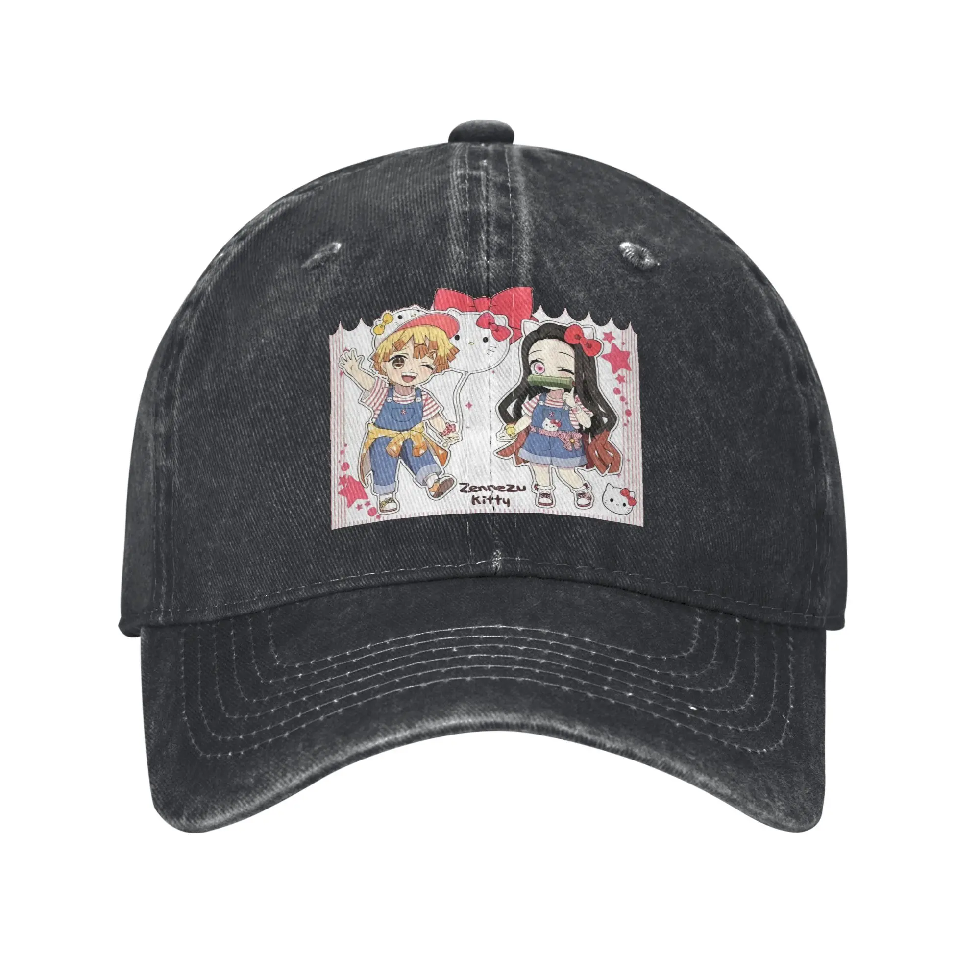 

Baseball Cap Zennezu X Hello Kitty Spring Stylish Hip Hop Hats Men Adult Print Kpop Rock Dropshipping Baseball Caps