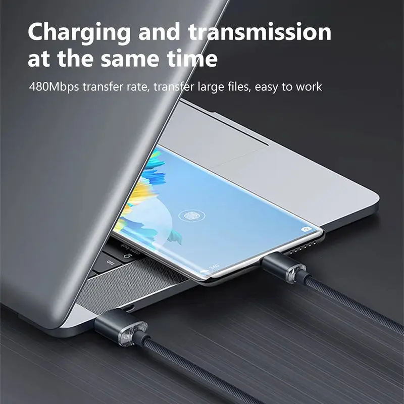 120W 6A Fast Charging Type C Data Braid Cable For Samsung Huawei  Xiaomi Mobile Phone Super Quickly Charger USB-A Cord Wire 2M
