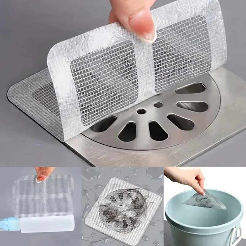 

Sink Filter Screen Bathroom Sink Hair Filter Disposable Shower Drain Hair Catcher Bathtub Bathroom Kitchen Anti-Blocking Mesh
