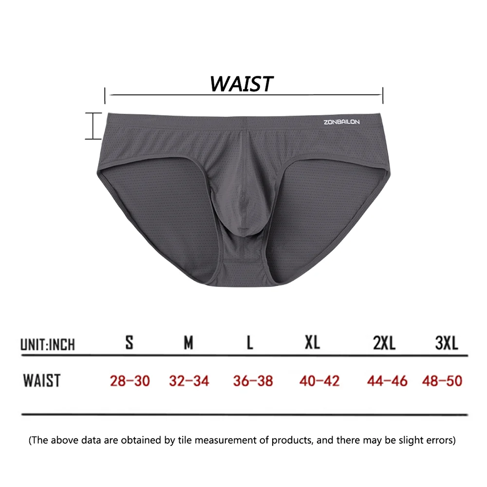 Men\'s Comfort Panties Sexy Underwear For Men Male Breathable Nylon Briefs High Quality Solid Color Available In Multiple Colors