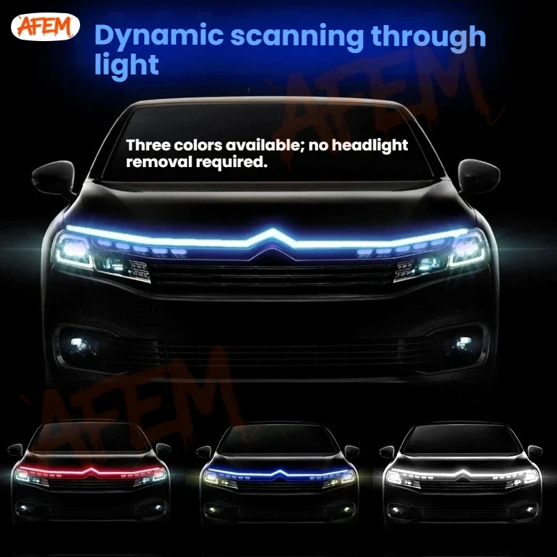 1PCS LED DRL Daytime Running Lights Daylight Waterproof Flexible Fog Head Lamp Ambient Lights For Mitsubishi Xpander 2017-2023 - view 3