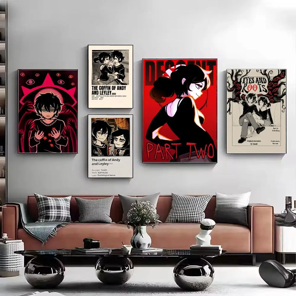 Game The Coffin Of Andy And Leyley Poster HD Wall Art Aesthetic Decor for Living Room Bedroom Office Stylish Gift