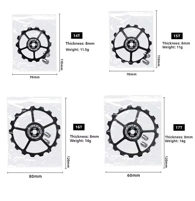 ENLEE Mountainbike Rennrad Schaltwerk-Rad Leichtgewichtige Aluminiumlegierung mit Keramiklagern 10-13T Schaltwerk-Rad – Detail 18