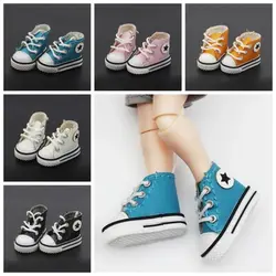 Nieuwe Pu Lederen Poppenlaarzen Mode Pop Casual Hoge Hak Schoenen Met Schoenveter Voor 1/12 Bjd, Dod, Ob11, Obitsu 11, Gcs Poppenschoenen