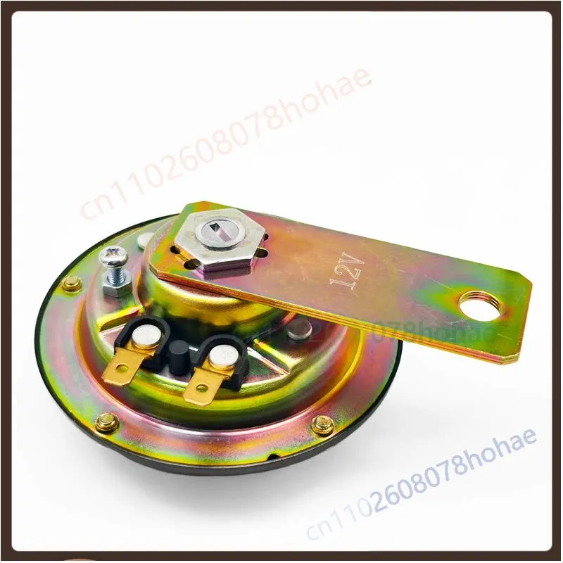 For 12V 24V Car Van Truck Single Tone Disc Type Horn Round Super Loud Electric Horn Auto Parts(1pcs)