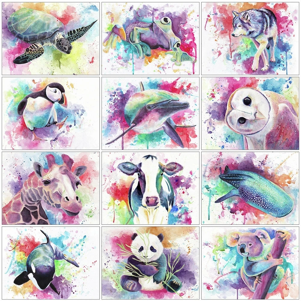 5D DIY Diamond Embroidery Panda Cartoon Mosaic Kits Diamond Painting Owl Cross Stitch Kits Animals Picture Rhinestones Home Art