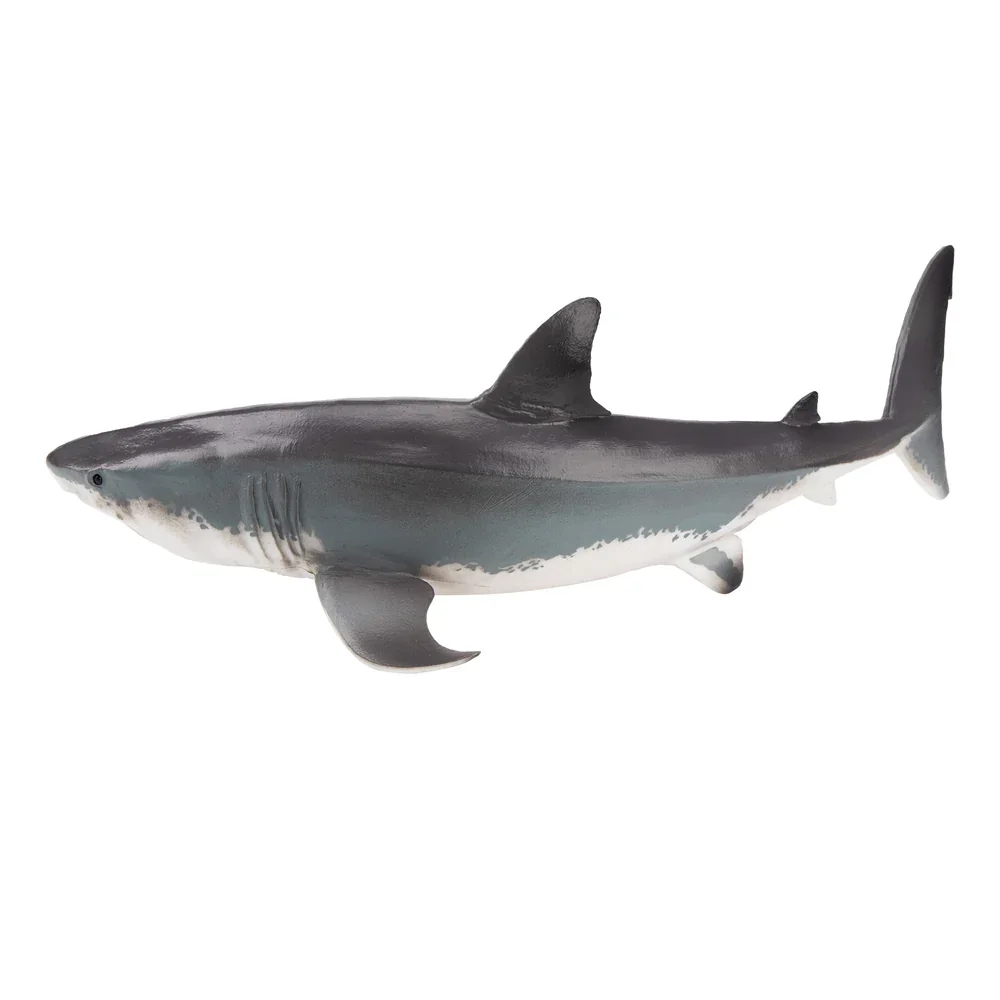 Toymany Simulation Great White Shark Ocean Animal Model Toy Mini Figures Dolls Action Figurines Toys Children Gift  Cake Decora