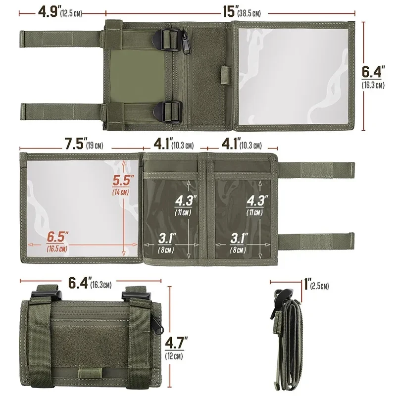 Tactical Arm Sleeve Map Pouch Wrist Pocket Strap Card Mobile Phone Storage Bag Camping Equipment Hunting Accessories Gear