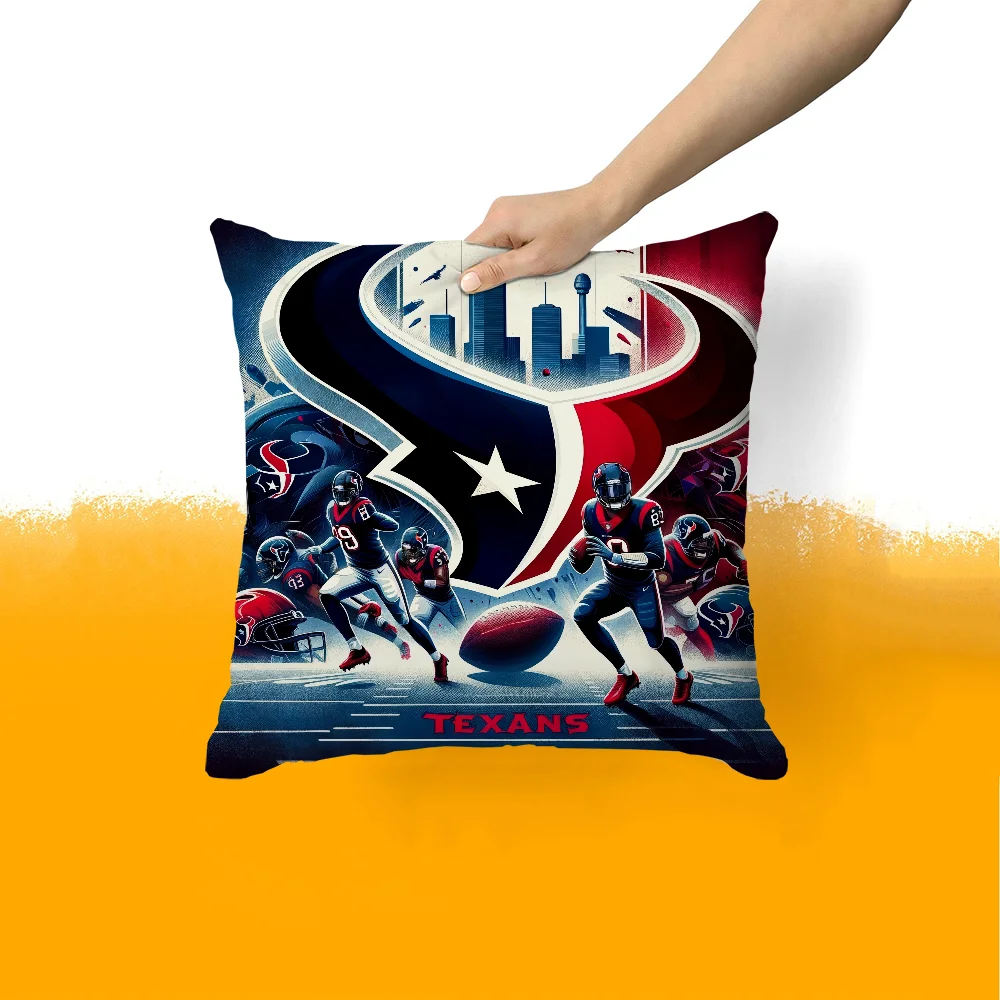 Cushion Cover Pillow Cover Pillowcase Cover for Pillow Fundas De Cojines Houston T-texans Ornamental Pillows Pilow Covers Home