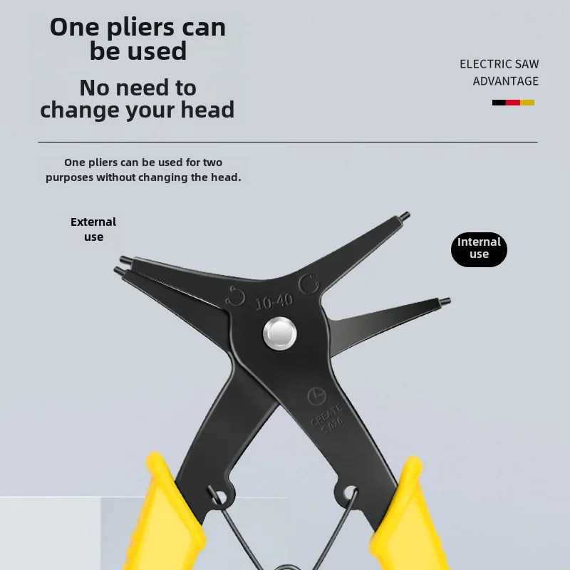 Internal and external circlip pliers, spring disassembly and assembly retaining ring pliers, internal and external circlip pl...