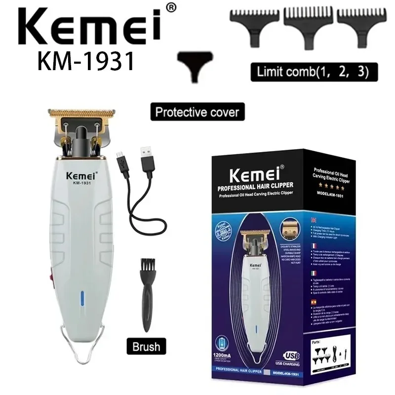 

Dropshipping Brasil KM-1931 Ceramic Blade Electric Professional Haircut Machine kemei hair clipper barber hair clippers men