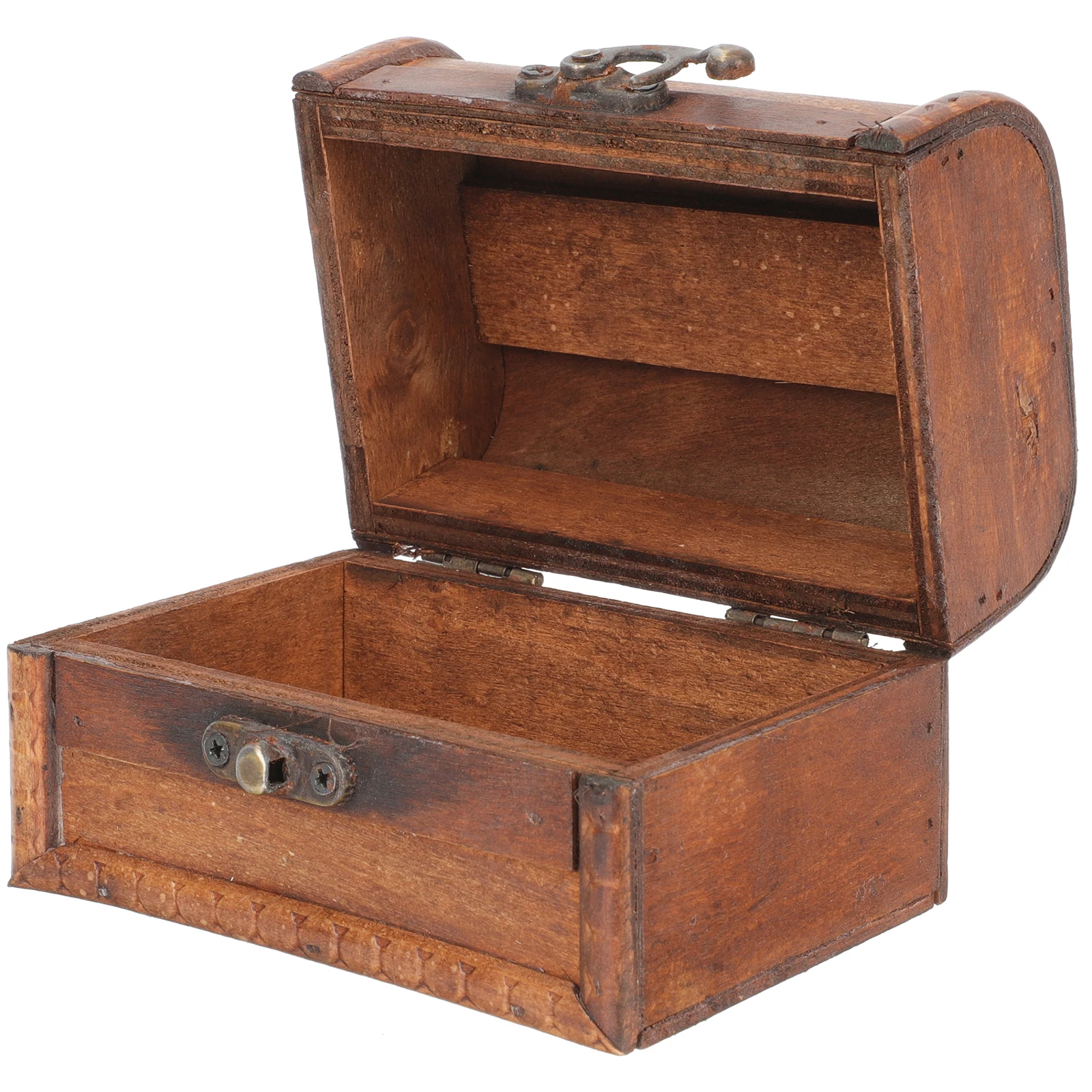 

Retro Wooden Jewelry Box Lightweight Portable Storage for Rings Beads Vintage Design Durability jewelry organizer trinket box