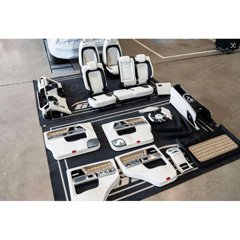 G-Class W463 G63 Full Interior Leather Upgrade Kit Dashboard Door Panel Starlight Headliner Custom Modification Set
