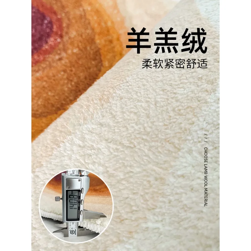 Tapete em forma de sala de estar, cama de quarto de lã de cordeiro