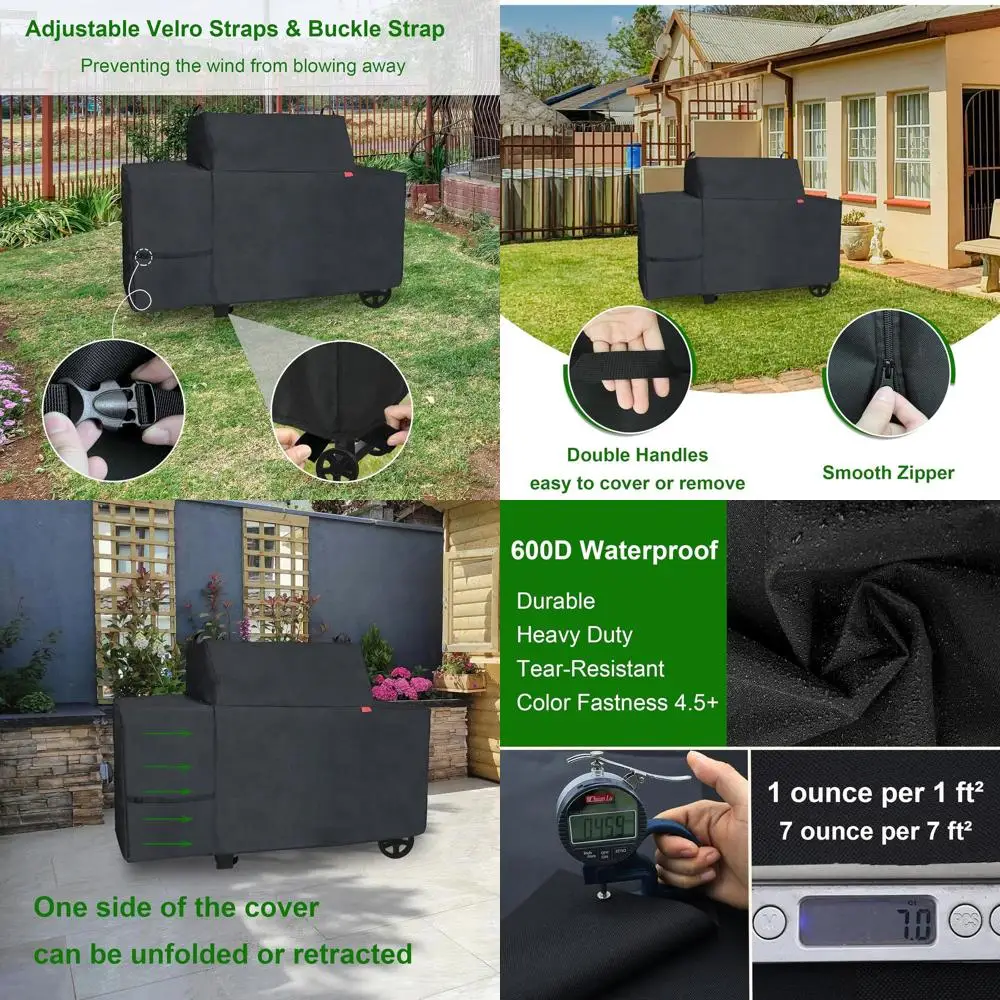 

Grill Cover Fits Traeger Grills Woodridge Pro Electric Wood Pellet Grill and Smoker TFB97JLH,Outdoor Full-Length Heavy Duty Wate