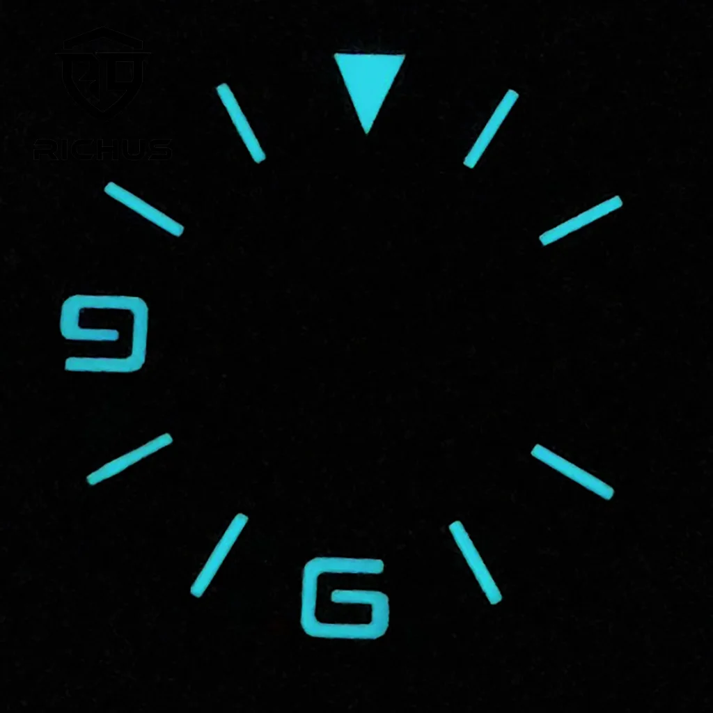 ريتشوس 29 مللي متر ساعة الطلب الأزرق الأخضر مضيئة صالح NH34 NH35 NH36 ETA2824 2836 Miyota8215-DG ساعة يد تعمل بالحركة اكسسوارات #6