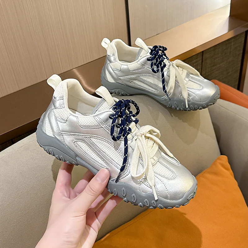 

2025 New Ladies' Mesh Platform Casual Shoes, Ladies' Low-cut and High-permeability Casual Sports Shoes, German Training Shoes