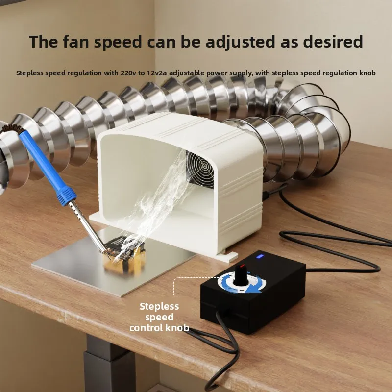 Powerful Compact Soldering Fume Extractor, Desktop Industrial Dust Extractor for Laser Marking, Portable Smoke Dust Exhaust Fan
