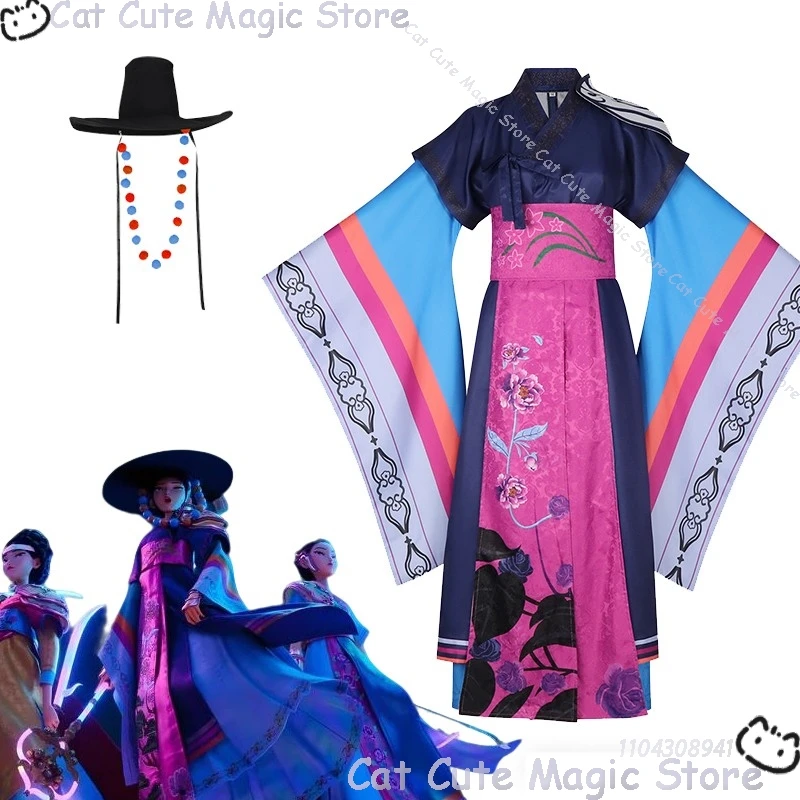 

Original Trio of Hunters Ancestor Demon Hunter Cosplay Halloween Forefather Outfit Traditional Clothing Women Comic Con Roleplay