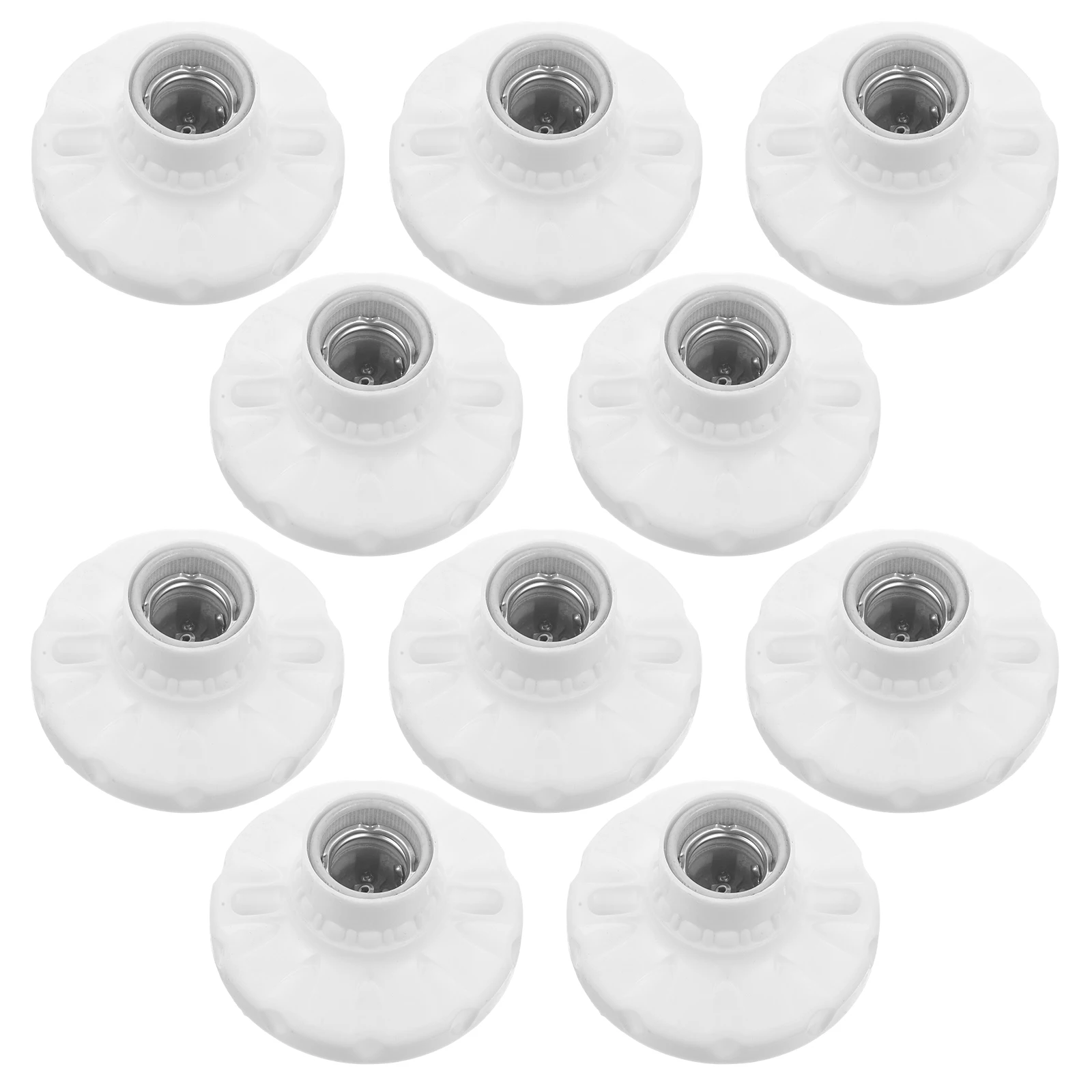 

10pcs Ceramic Light Fixture Parts Holder E27 Light Socket Bulb Base Pendant Fitting Chandelier Household Parts Safe Stable