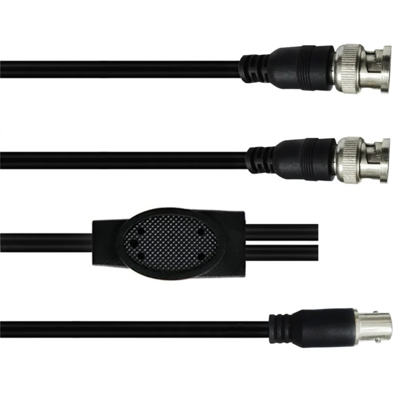 1.6ft 1 in 2 out Coaxial Line Female to Female/Male to Female/Female to Male BNC 1 to 2 Connector Cord Splitter Wire