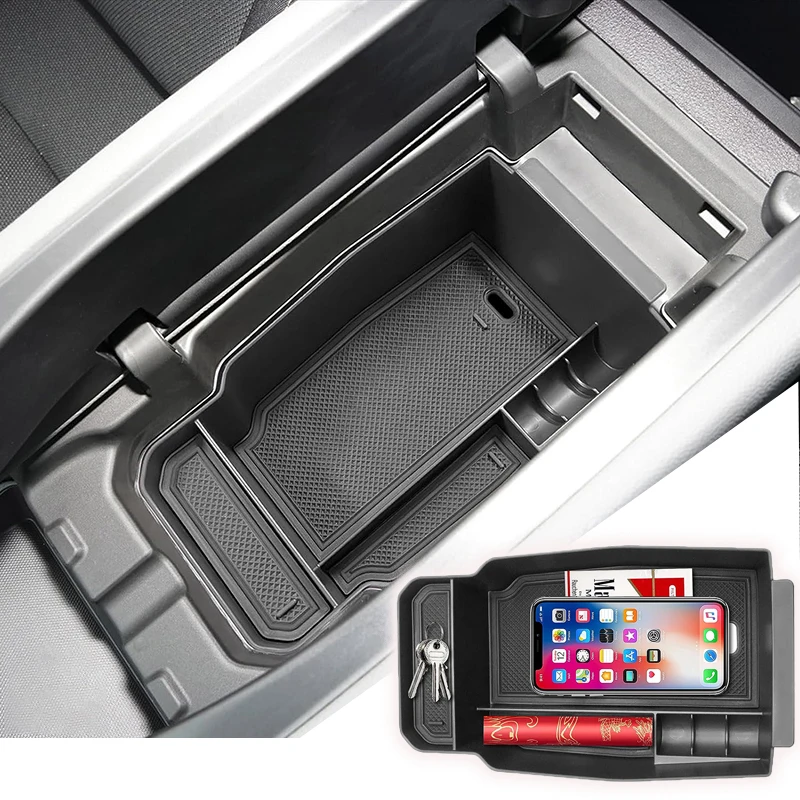 

Center Console Organizer Tray Fit For 2023 Mazda CX50 Armrest Storage Box Secondary Insert Tray Coin Container Accessories Black