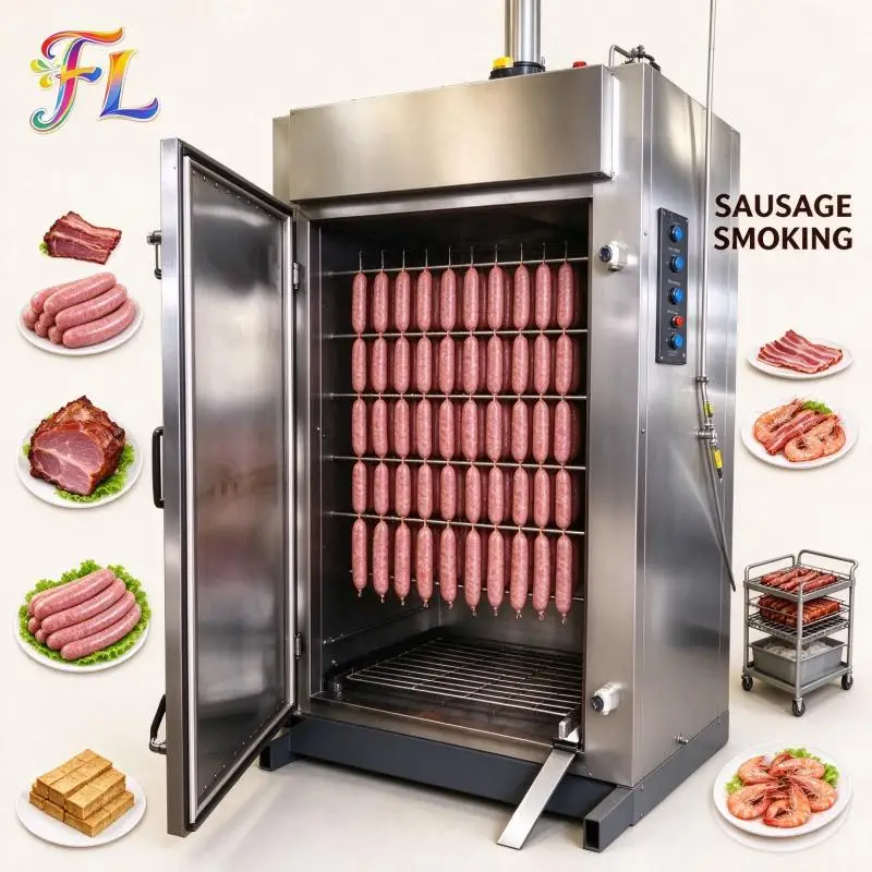 Smoke Oven Automatic Smoke Distribution Smoker Machine Consistent Flavor For Batch Meat Smoking