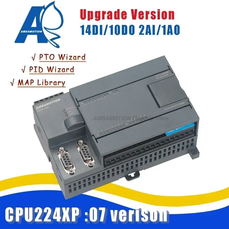 Upgrade CPU224XP for Siemens 214-2BD23/2AD23 S7-200 RELAY Transistor PLC AMX-200 Programmable Controller PTO PID 2AI 1AO MAP