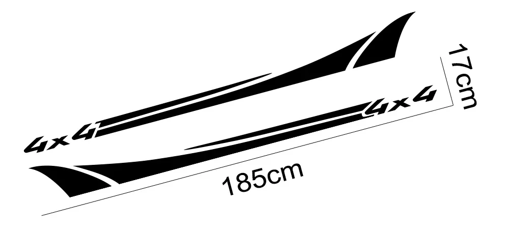 2PCS Universal Pickup Tür Rock 4x4 Styling Aufkleber für Ford Ranger Raptor Isuzu Dma Nissan NAVARA Toyota hilux Auto Zubehör – Detail 5