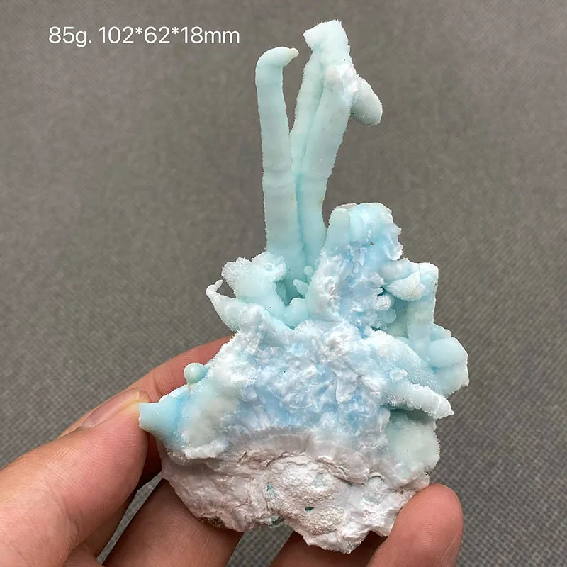 

100% natural blue aragonite crystal gem ore specimens free shipping