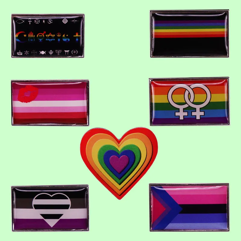 سلسلة فخر سحاقية دبوس مينا معدني ، بروش علم كلمة Lgbt ، زخرفة حقيبة الظهر ، هدايا المجوهرات ، لطيف ، فاخر