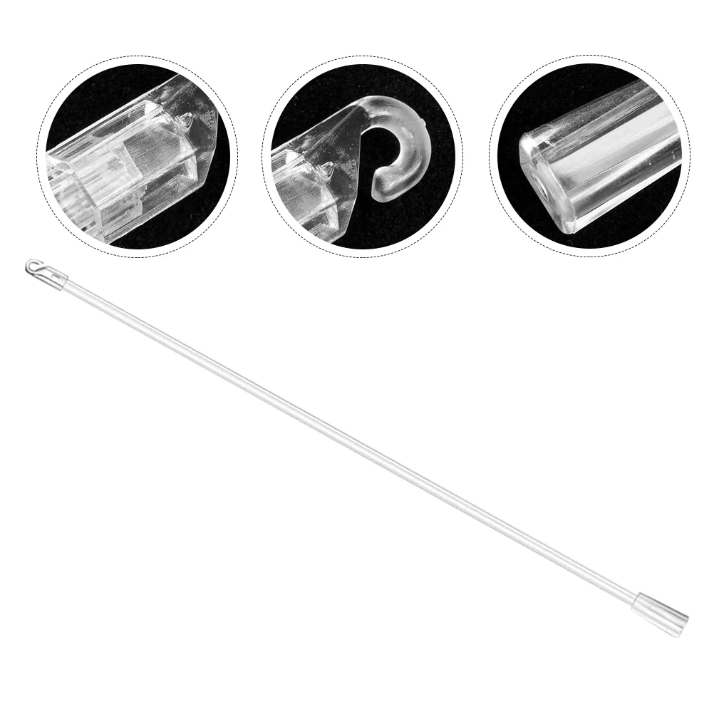 Venetian Blind Rod Clear Stick Vertical Window Wand Replacement Tilt with Hook Pp Pull down