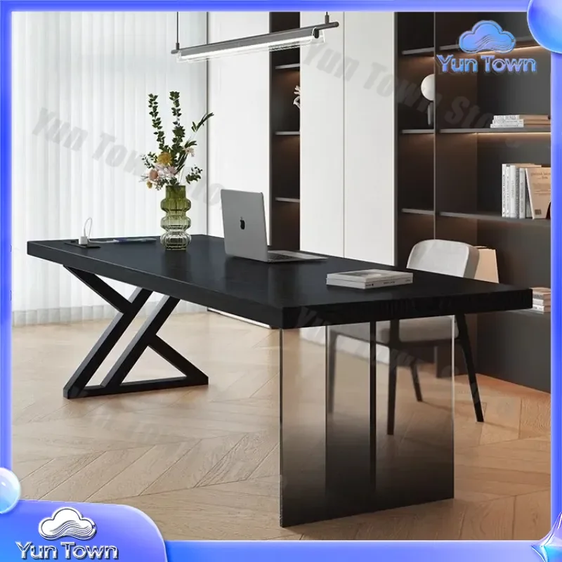 for Modern Style Home Living Room Solid Wood Computer Desk Acrylic Creative Simple Boss Large Board Table Designer Workbench