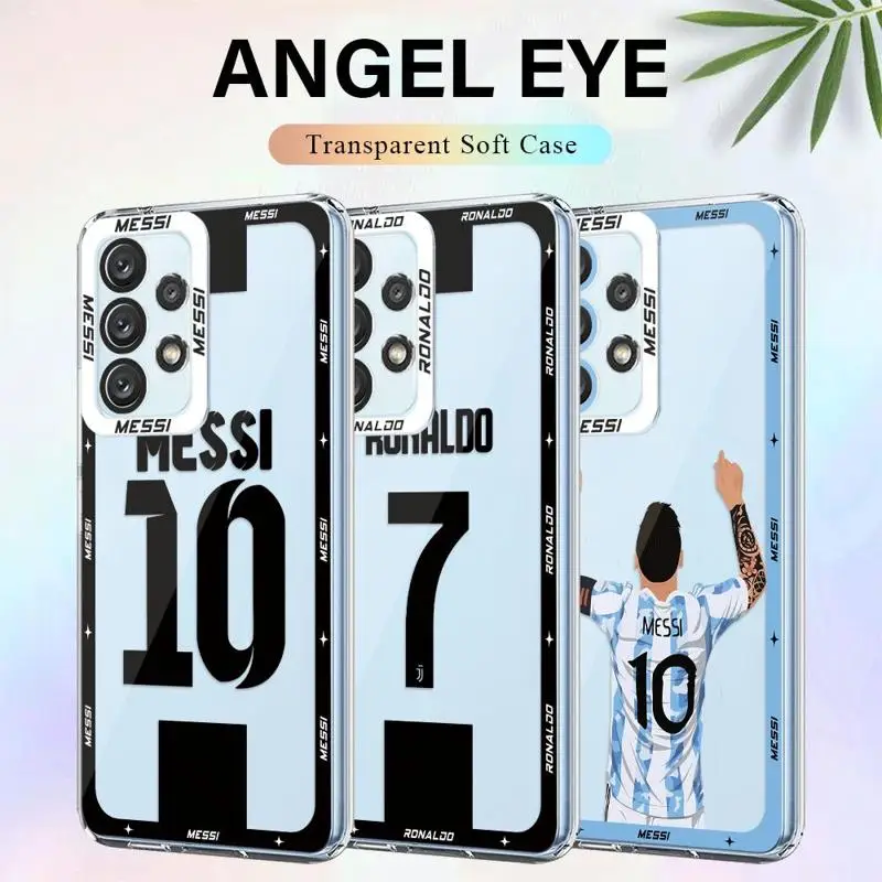 Football Spuerstar M-messi-CR77 Phone Case for Samsung Galaxy A13 A14 A32 A11 A53 A34 A33 A12 A54 A73 A23 A42 A22 A72 Cover