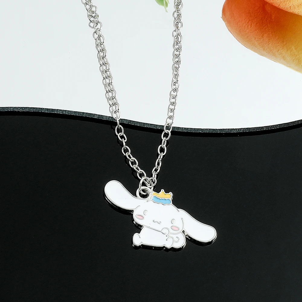 Sanrio Kawaii Cinnamoroll Necklace Cute Baby Cinnamoroll Pendant Neck Chain for Women Jewelry image 5