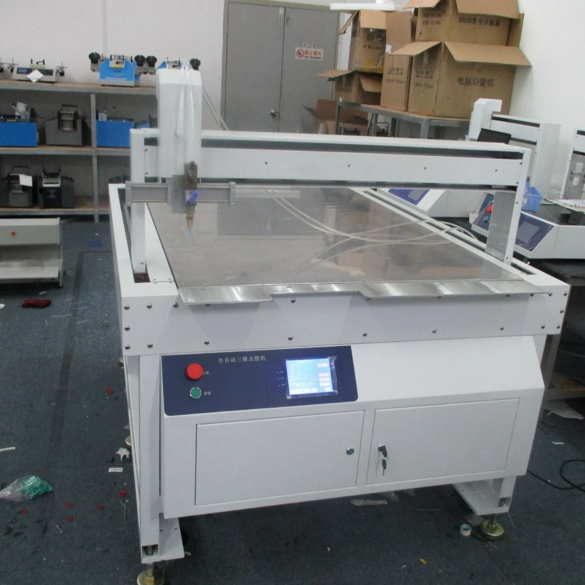 

Floor-standing large-stroke gantry dispenser Door and window electrical box and electrical cabinet fully automatic dispensing