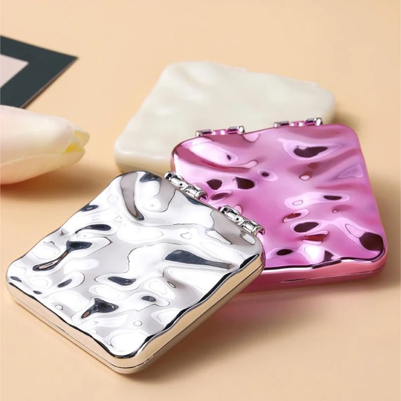 Double-Sided Small Mirror For Women Portable Folding Hand-Held Can Stand Mini Makeup Mirror High-definition MirrorCosmetic Tools