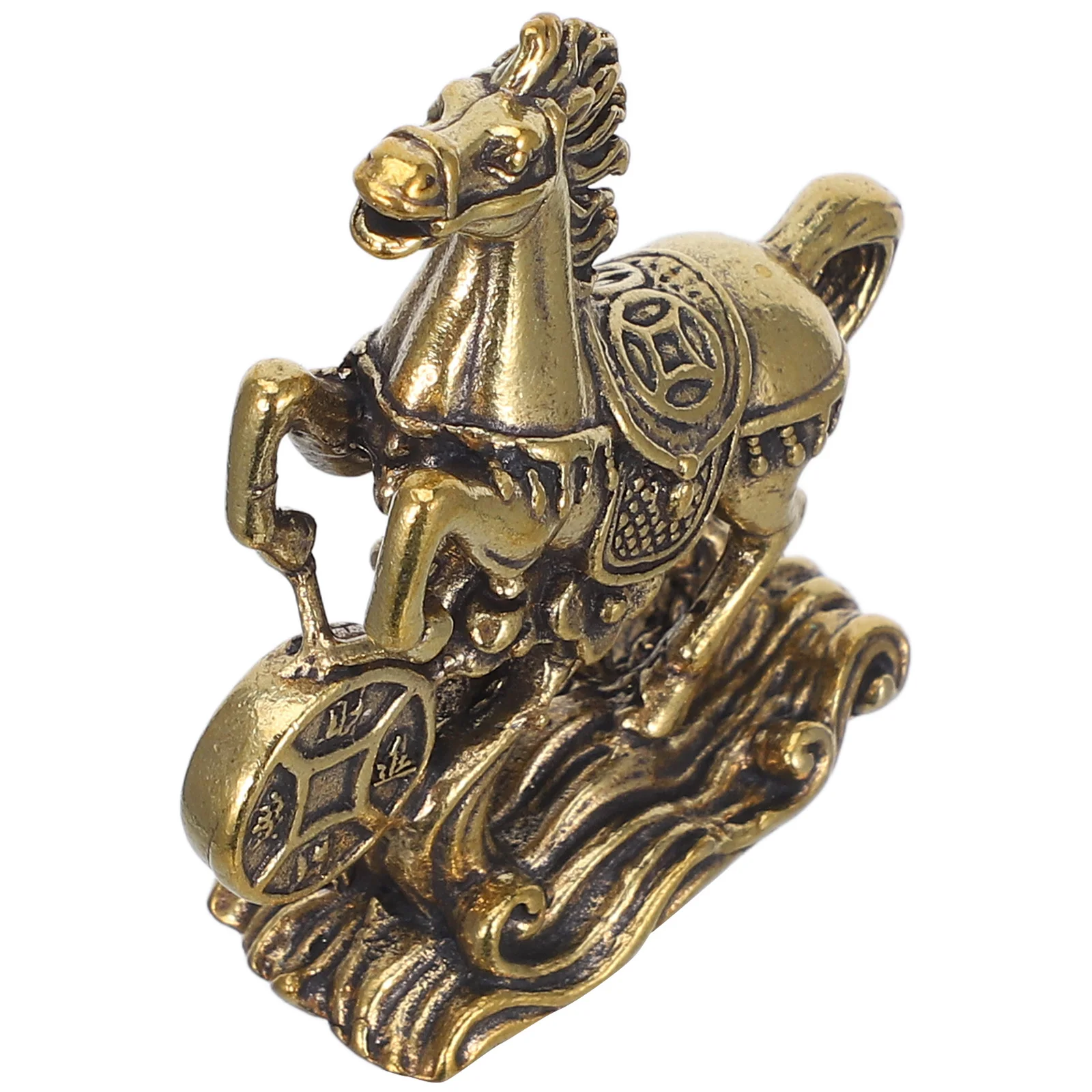 

Horse Shaped Figurine Brass Feng Shui Animal Statue Standing Decor for Office Home Lucky Charm Elegant Gift Choice