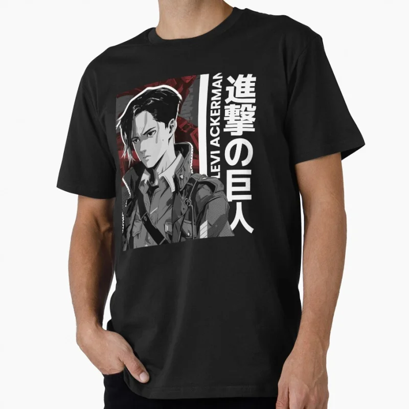 

Levi the warrior Attack On Titan Gift t shirt for Anime lover Manga Graphic Tee Y2K clothes Large size Tops cartoon print shirts