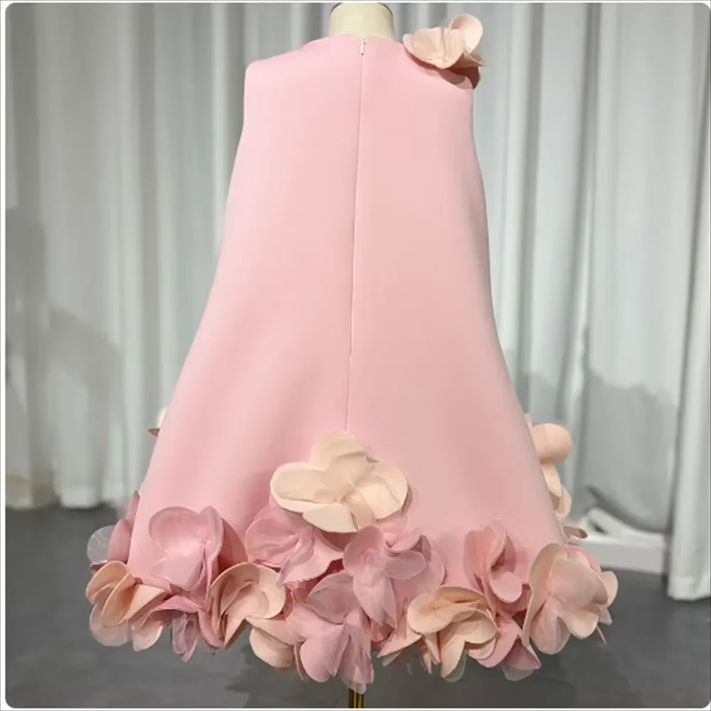 2024 Flower Girl Dress For Wedding New Elegant White Eid al-Fitr Baby Children Dresses Birthday Party First Communion Ball Gowns