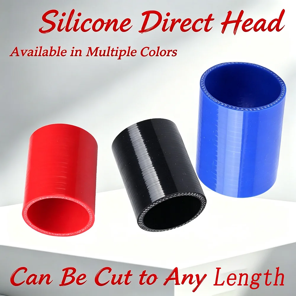 Automotive Silicone Hose ID50-110mm Length 100-1000mm Straight Pipe for Oil Cooler Coolant Turbocharger Connecting Tube