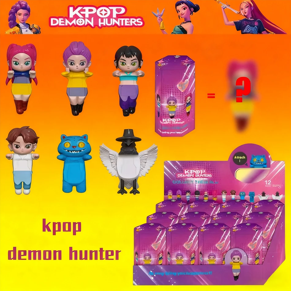 

Слепая коробка серии K-Pop Demon Hunters, аниме-фигурки, украшения для кукол, детский подарок, случайная слепая коробка, хит продаж