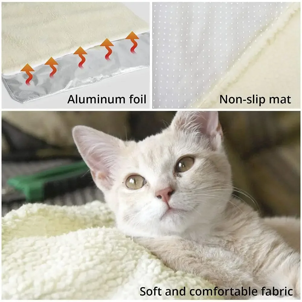 Heating Pad Pet Self Heating Lamb Velvet Dog Cat Mattress Blanket Cozy Warm Soft Plush Furry Beautiful Bedding Hot Sale