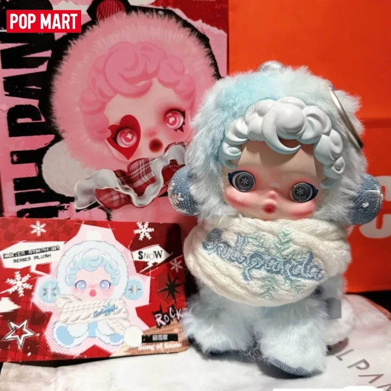 

Genuine POP MART Skullpanda Winter Symphony Series Vinyl Plush Doll Pendant Keychain Ornament Cute Toys Gift
